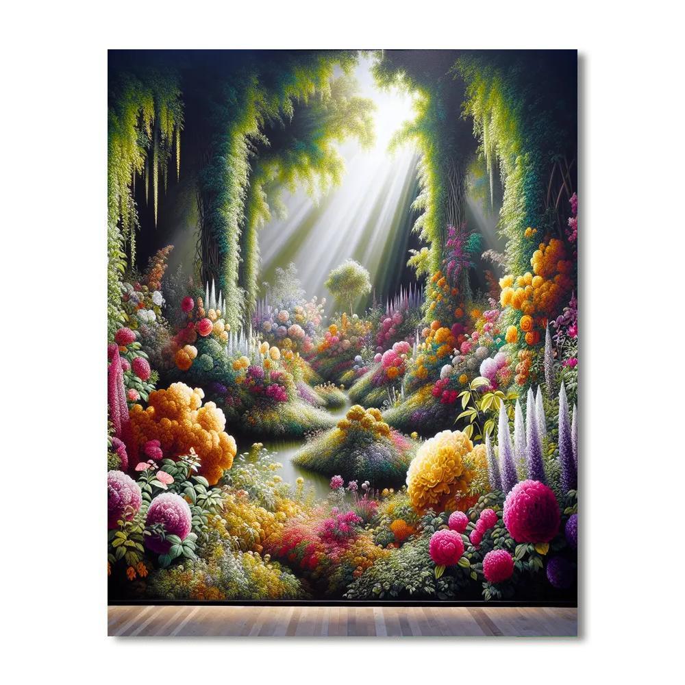Botanical Garden Delight Paint By Numbers Art