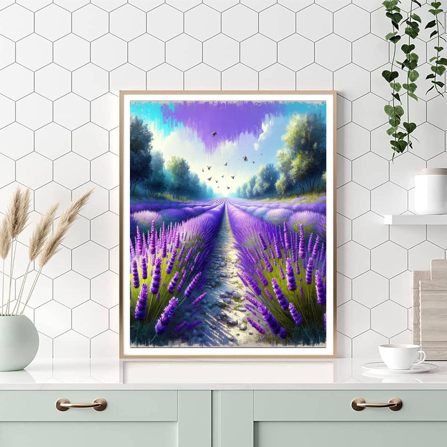 Lavender Fields Bliss Paint By Numbers Art