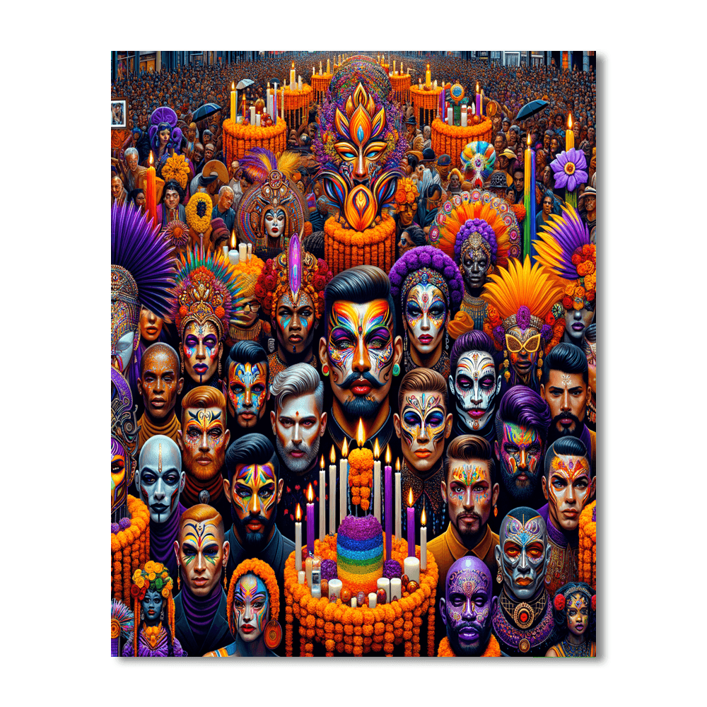 Dia De Los Muertos - Mexico City Painting By Numbers Kit