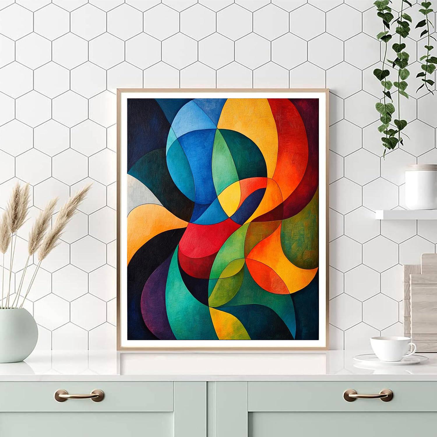 Paul Klee Inspired Dynamic Flow  Painting Number Kit