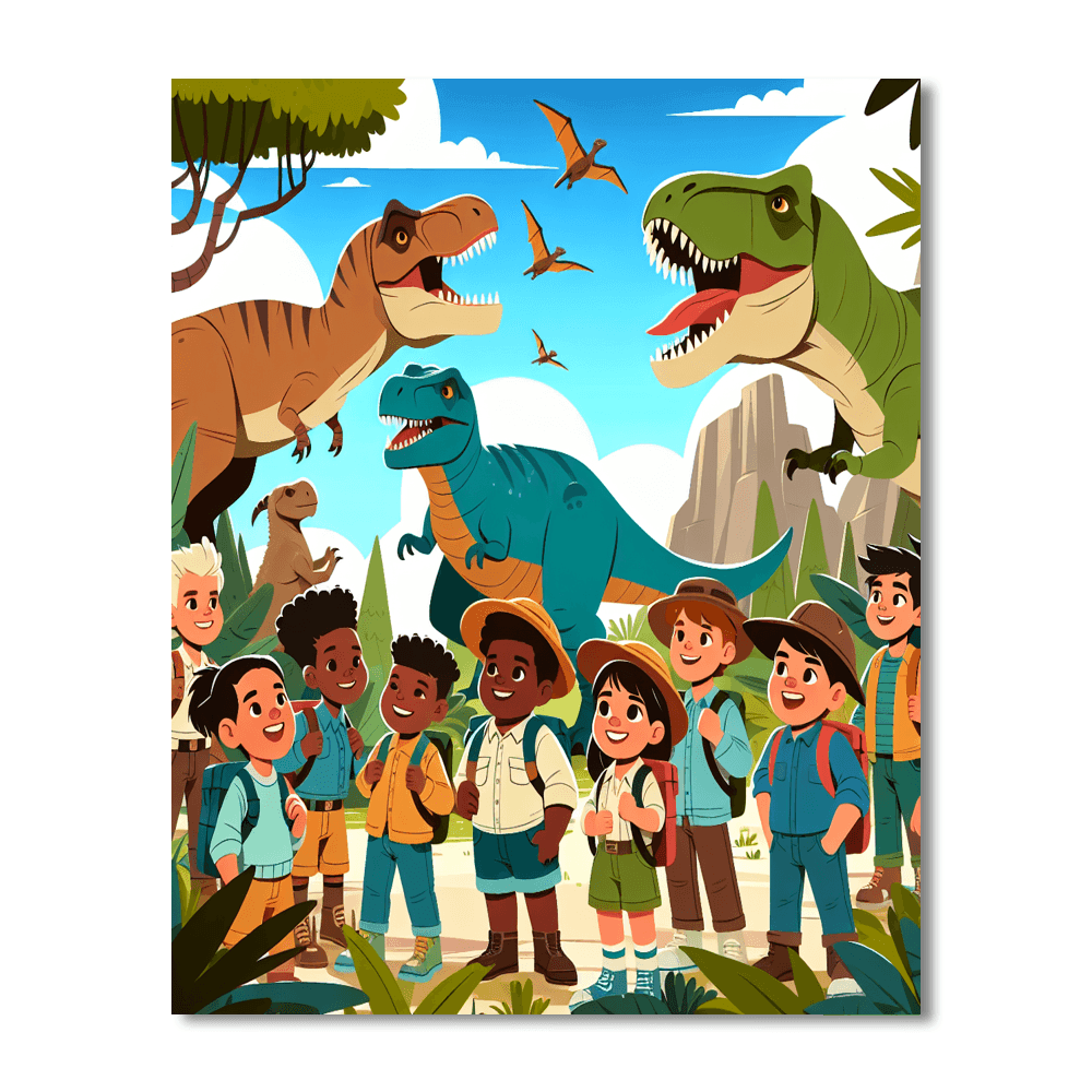 Dino Explorer's Journey Paint By Numbers Kits