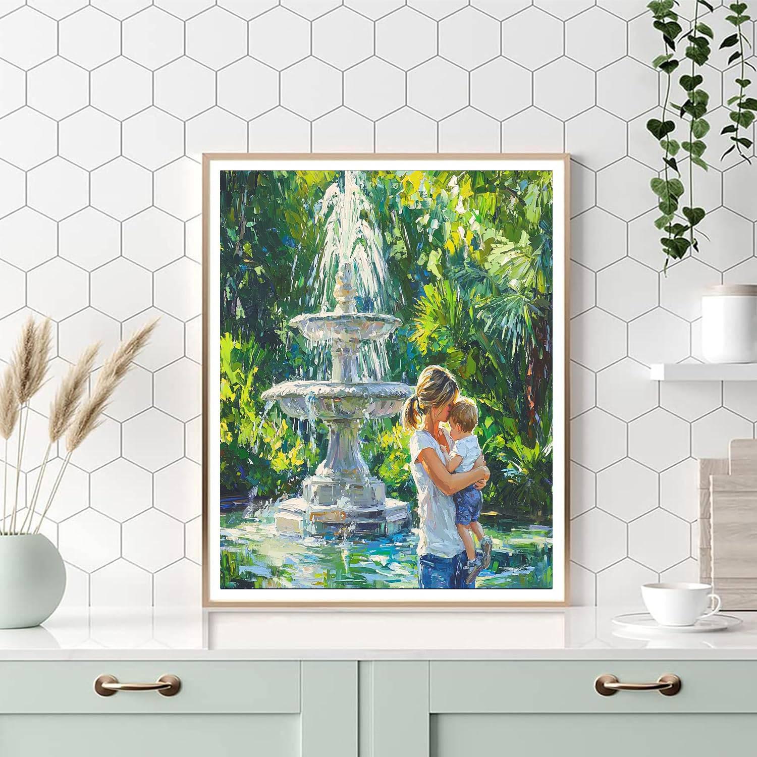 Fountain Of Affection Numbered Painting Kits
