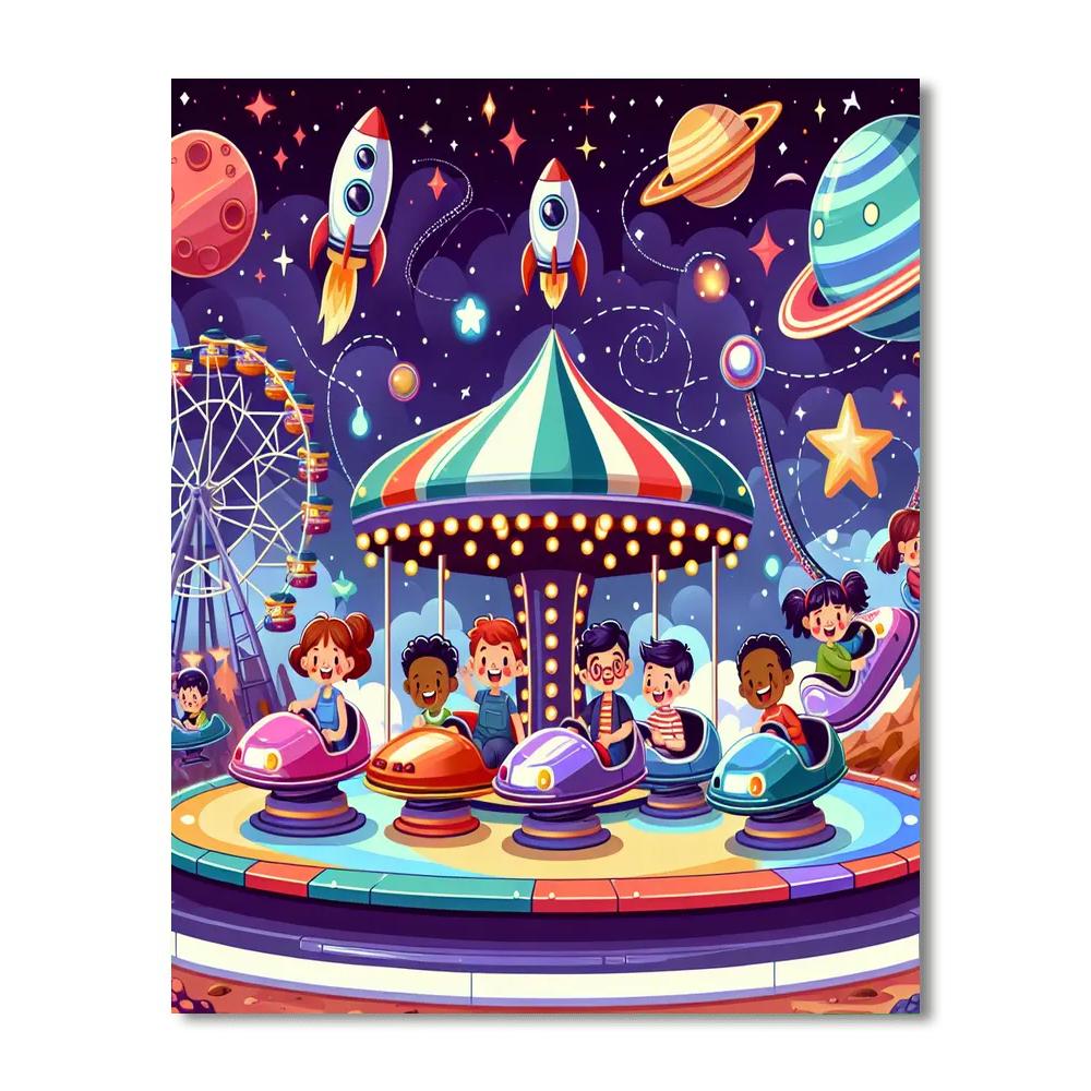 Cosmic Adventure Park Paint By Number