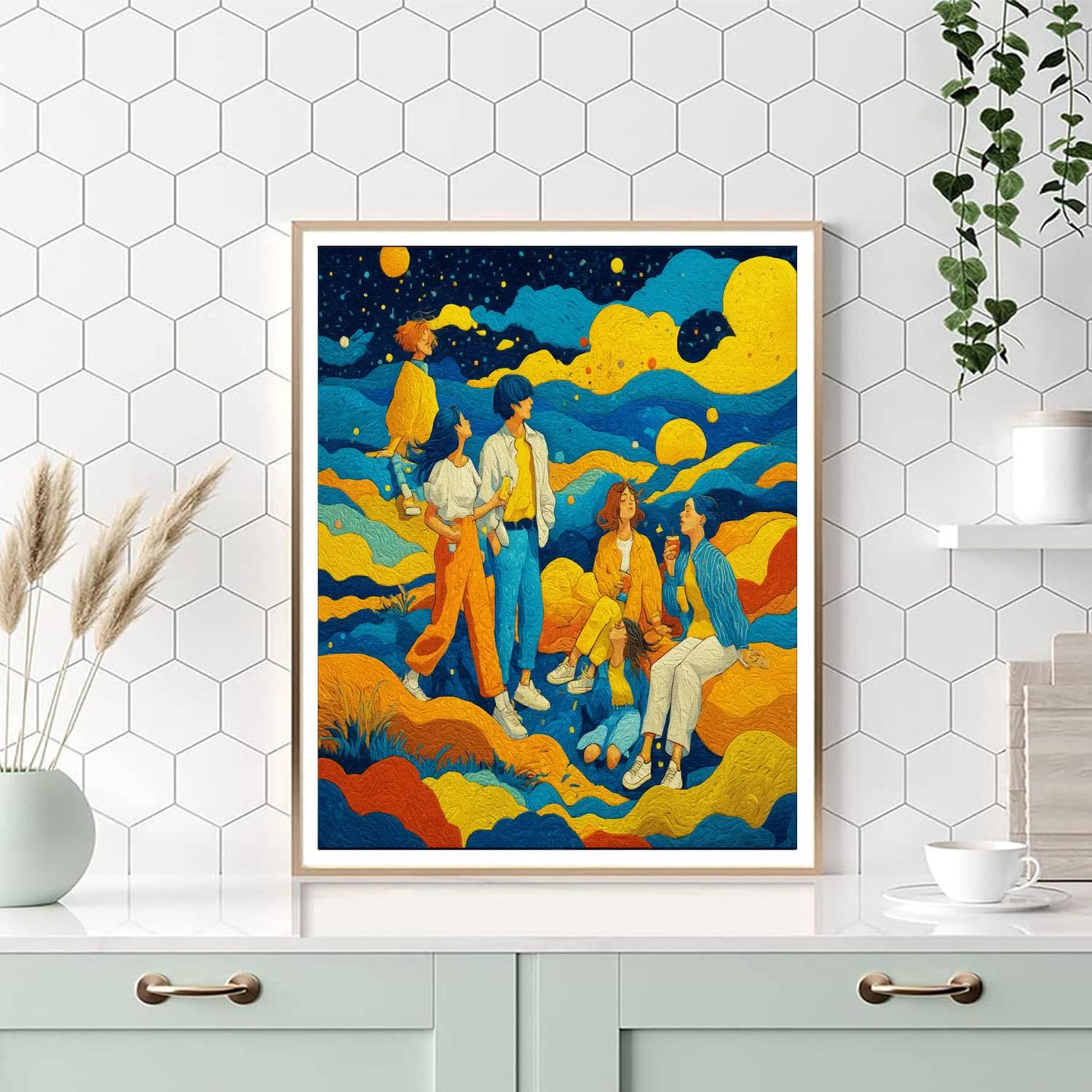 Henri Matisse Inspired Friends Beneath The Stars  Paint By Number