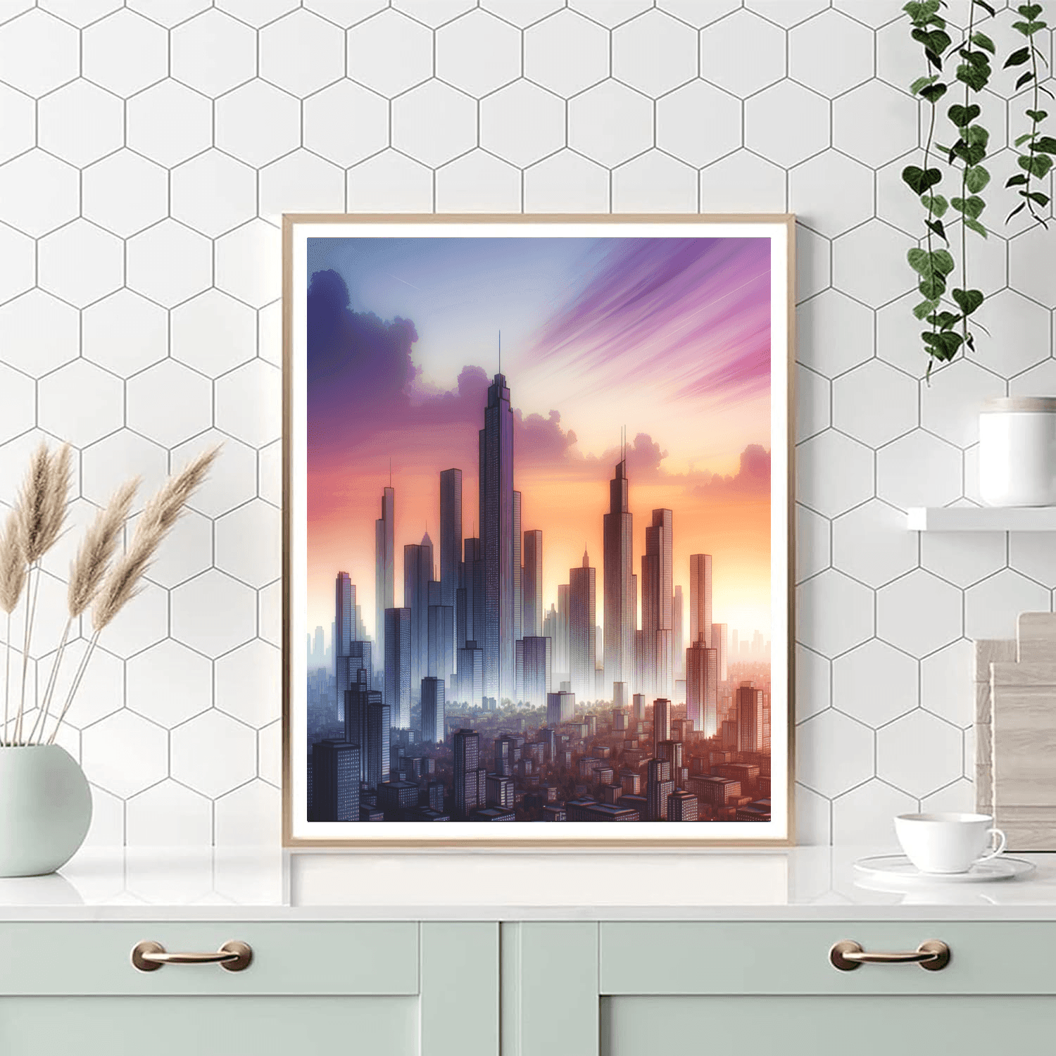 Elegant Cityscape Horizon Numbered Painting Kits