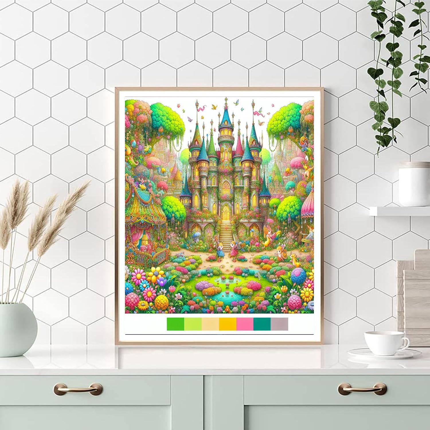 Enchanting Castle Gardens Paint By Color
