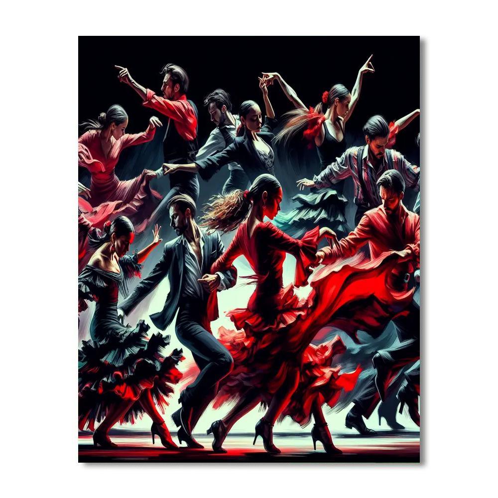 Dancing Flamenco Fiesta Painting By Numbers Kit