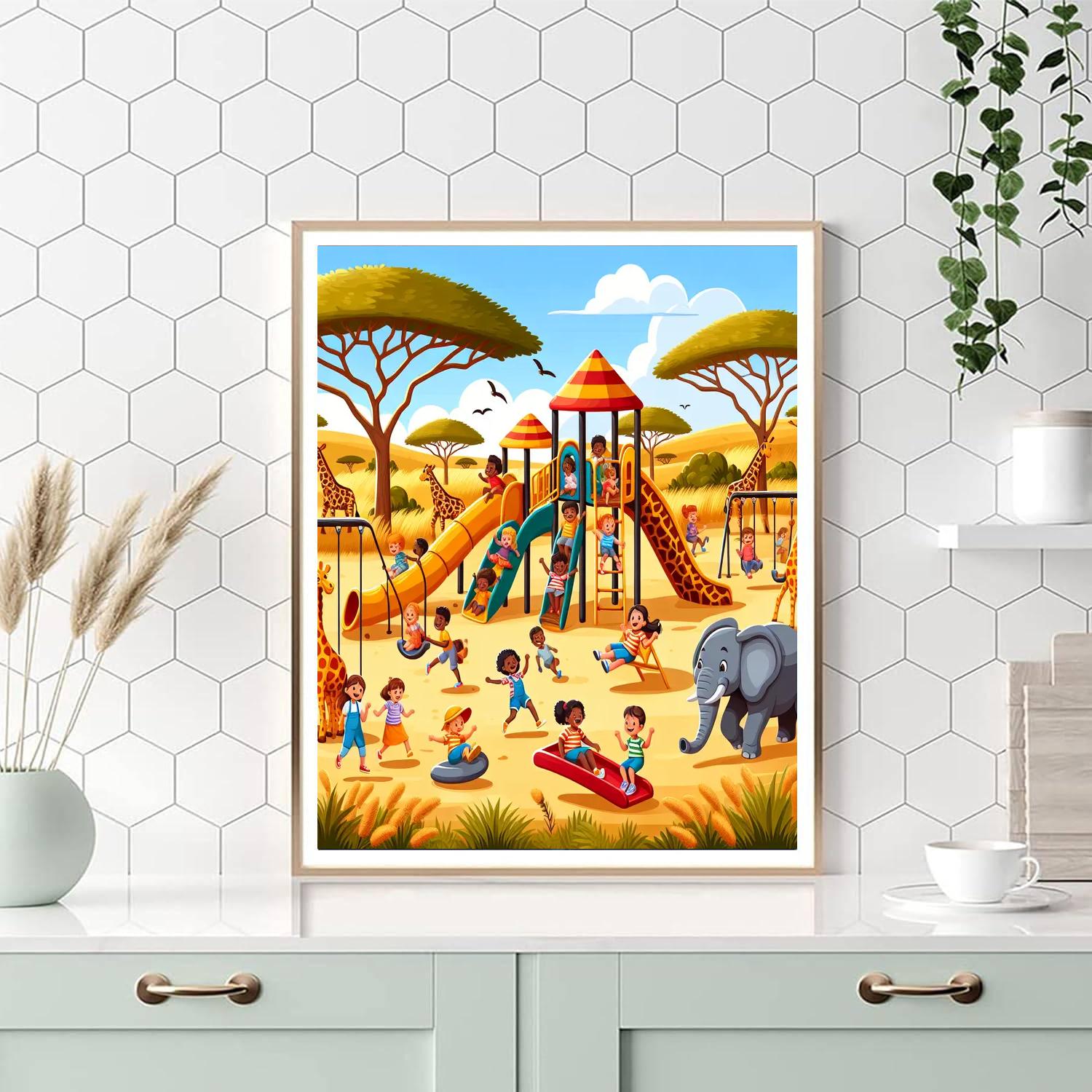 Safari Adventure Playground Paint By Number