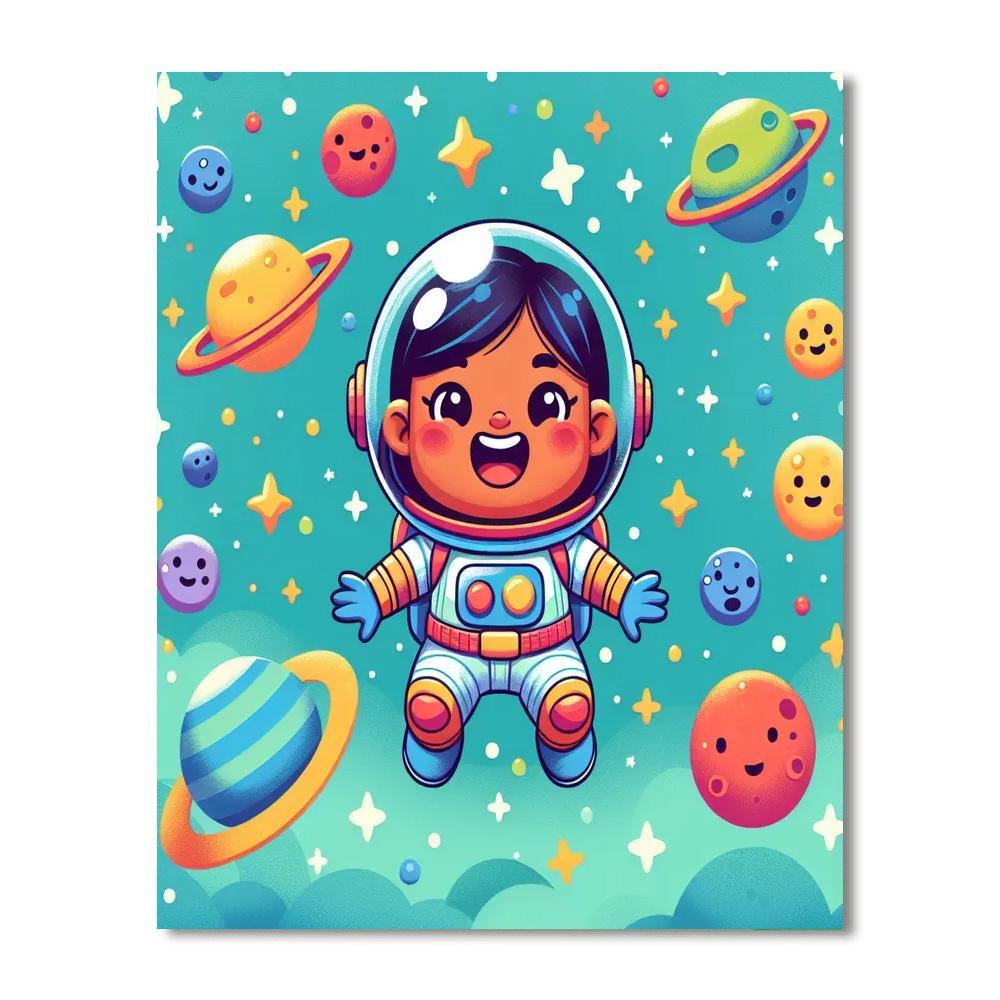 Astronaut Space Odyssey Painting Number Kit