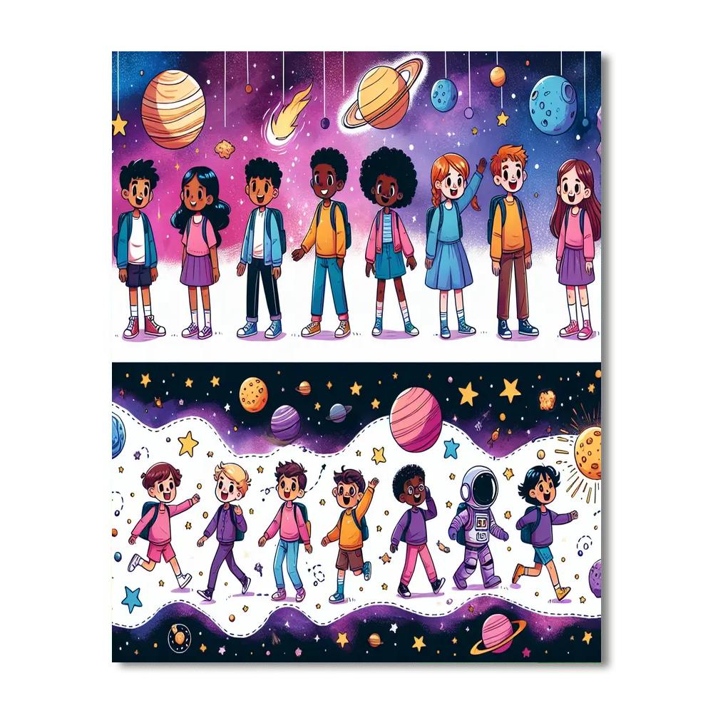 Cosmic Adventure Trail Paint By Number