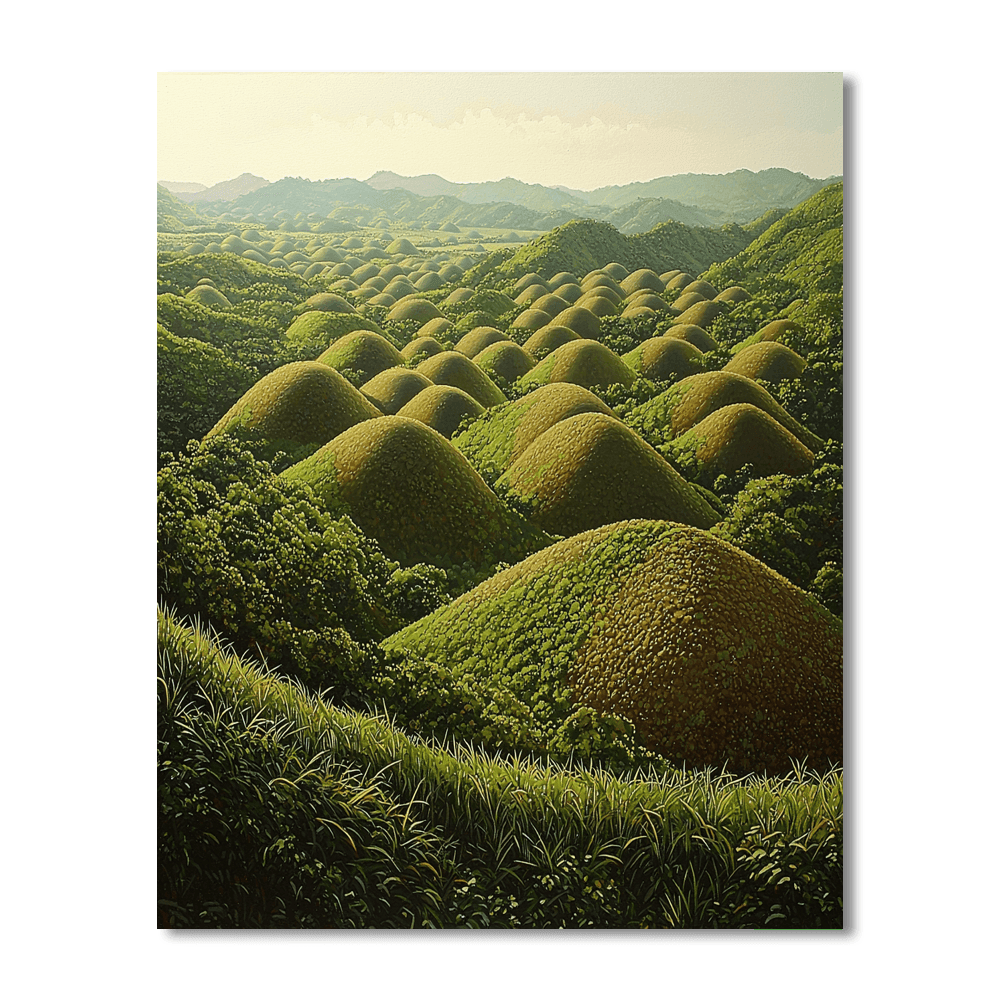 Chocolate Hills - Bohol, Philippines Paint By Numbers Kits