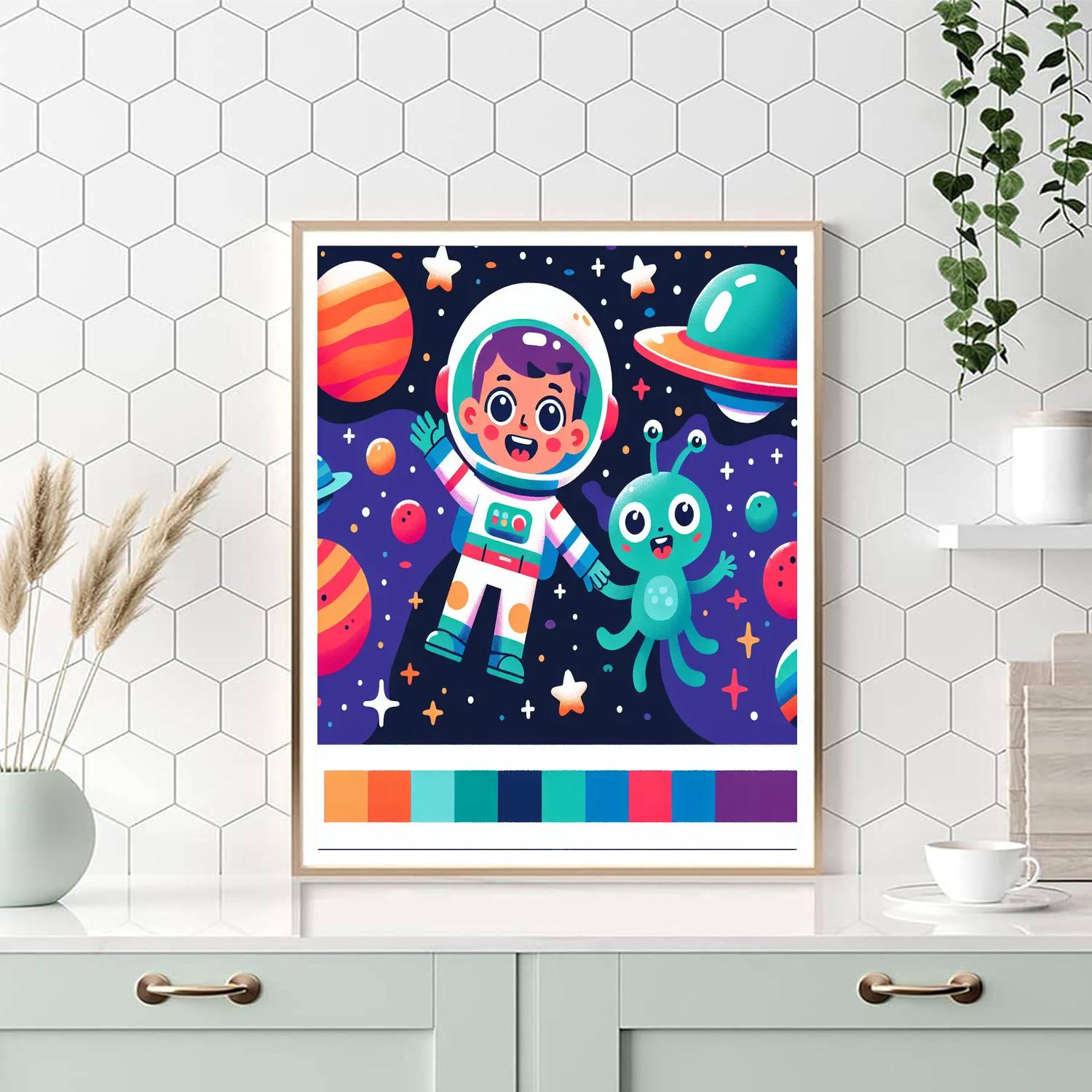 Space Ranger Galaxy Painting Number Kit