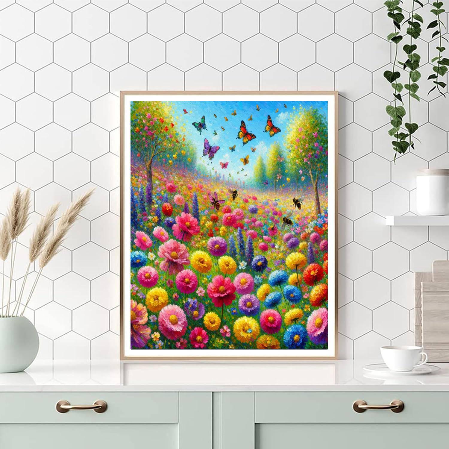 Enchanting Spring Meadow Numbered Painting Kits