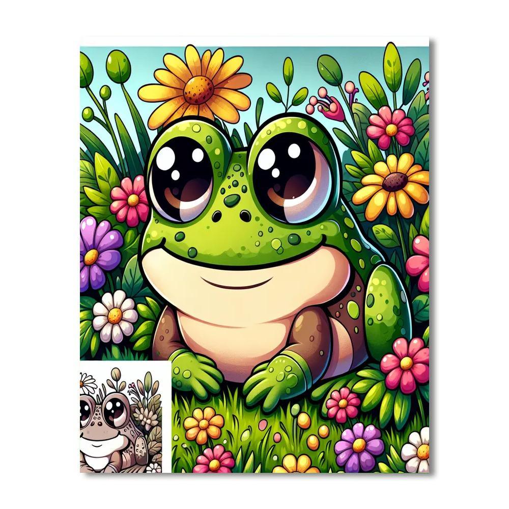 Charming Garden Toad Paint By Numbers Art