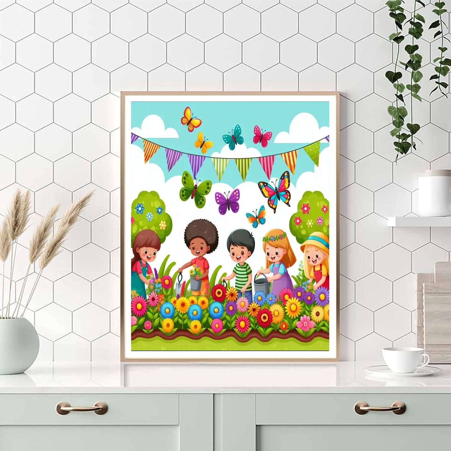 Colorful Garden Fun Paint By Numbers Kits
