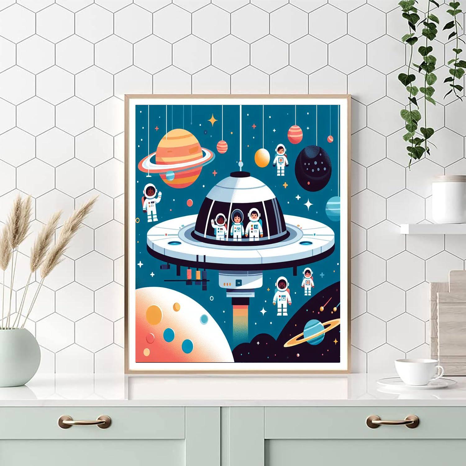 Stellar Space Station Paint By Number