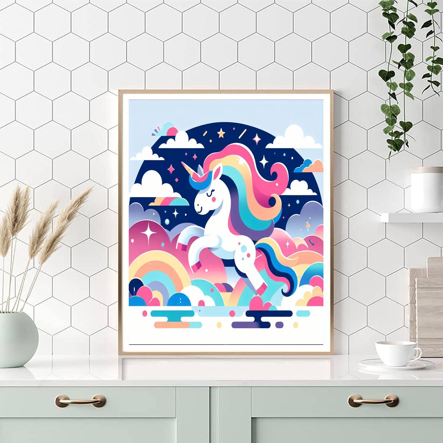 Playful Unicorn Paint By Color