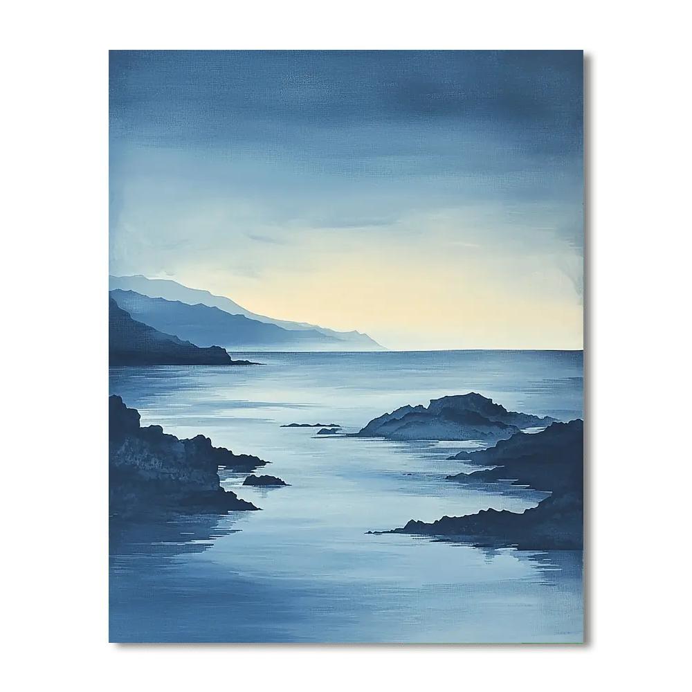 Utagawa Hiroshige Inspired Ocean's Whisper At Dawn  Painting By Numbers Kit