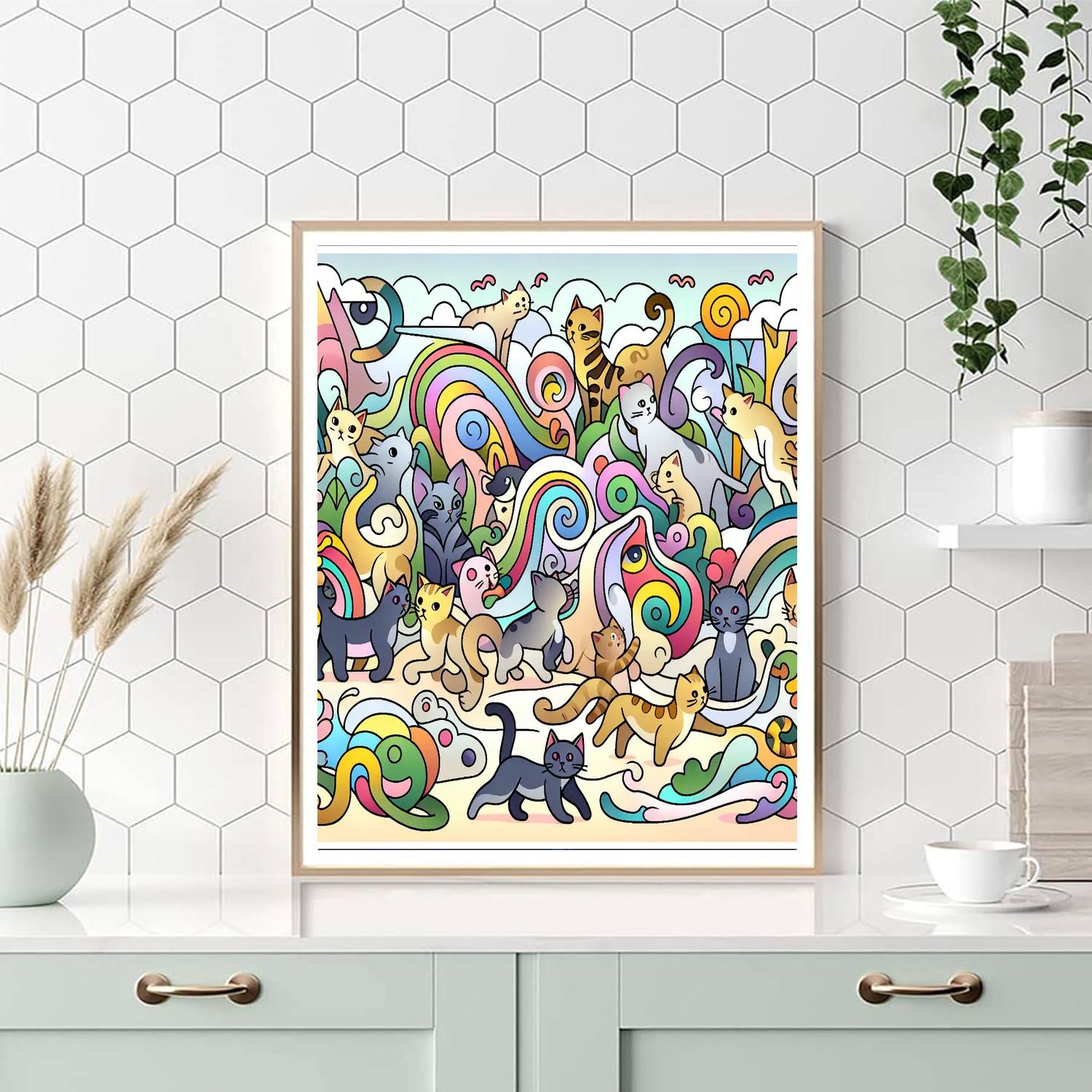 Whisker Wonderland Number Painting