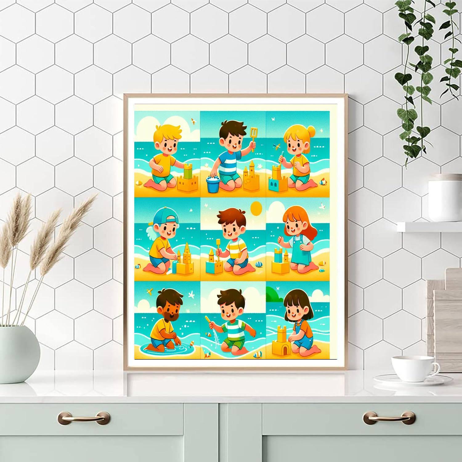 Beach Day Excitement Paint By Number