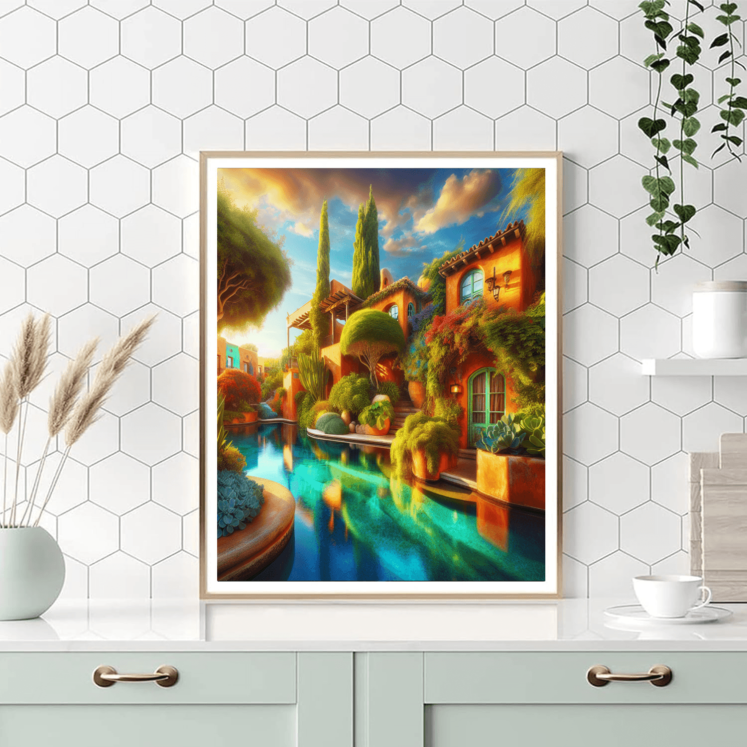 Mediterranean Oasis Tranquility Paint By Numbers
