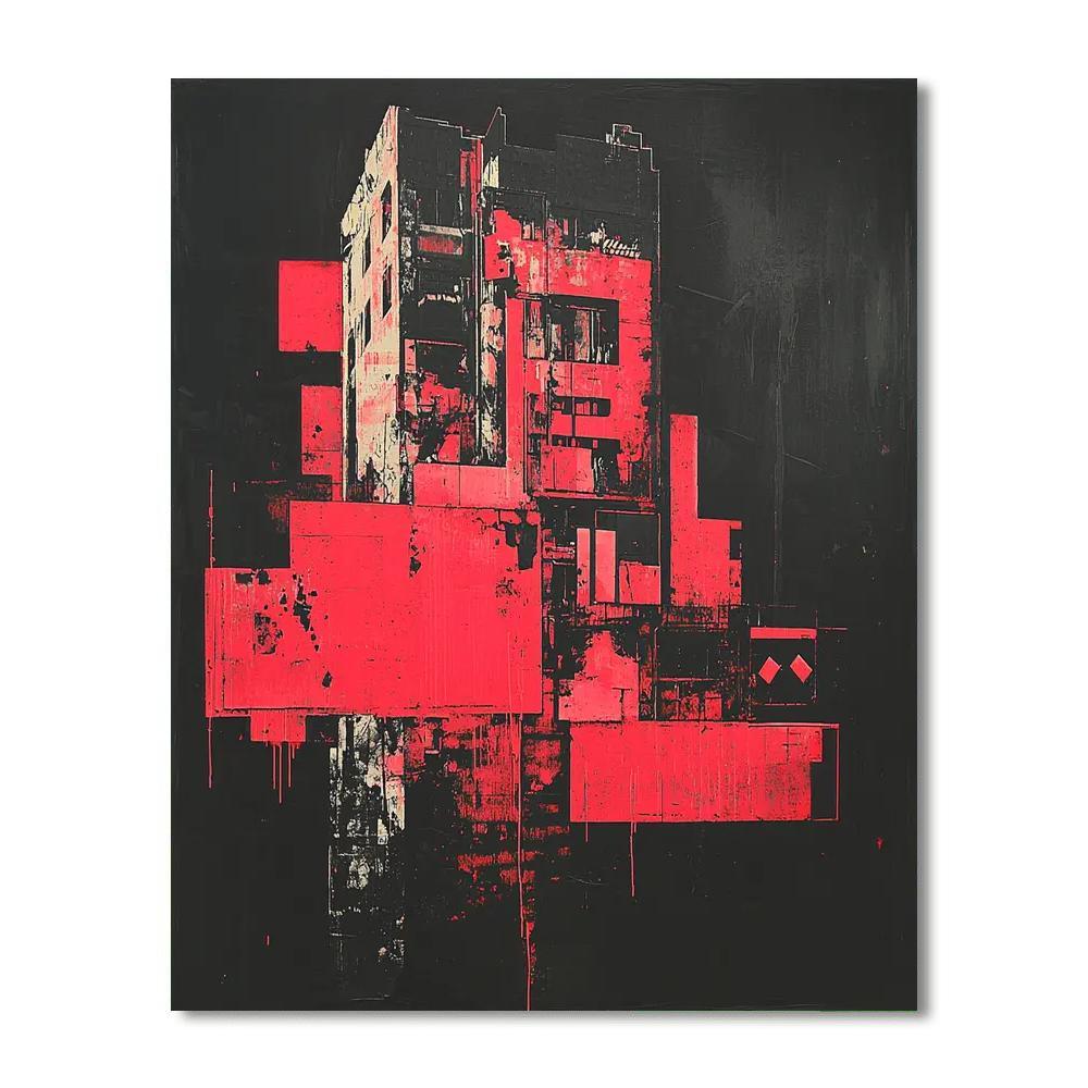 Banksy Inspired Decaying Urbanity  Paint By Color