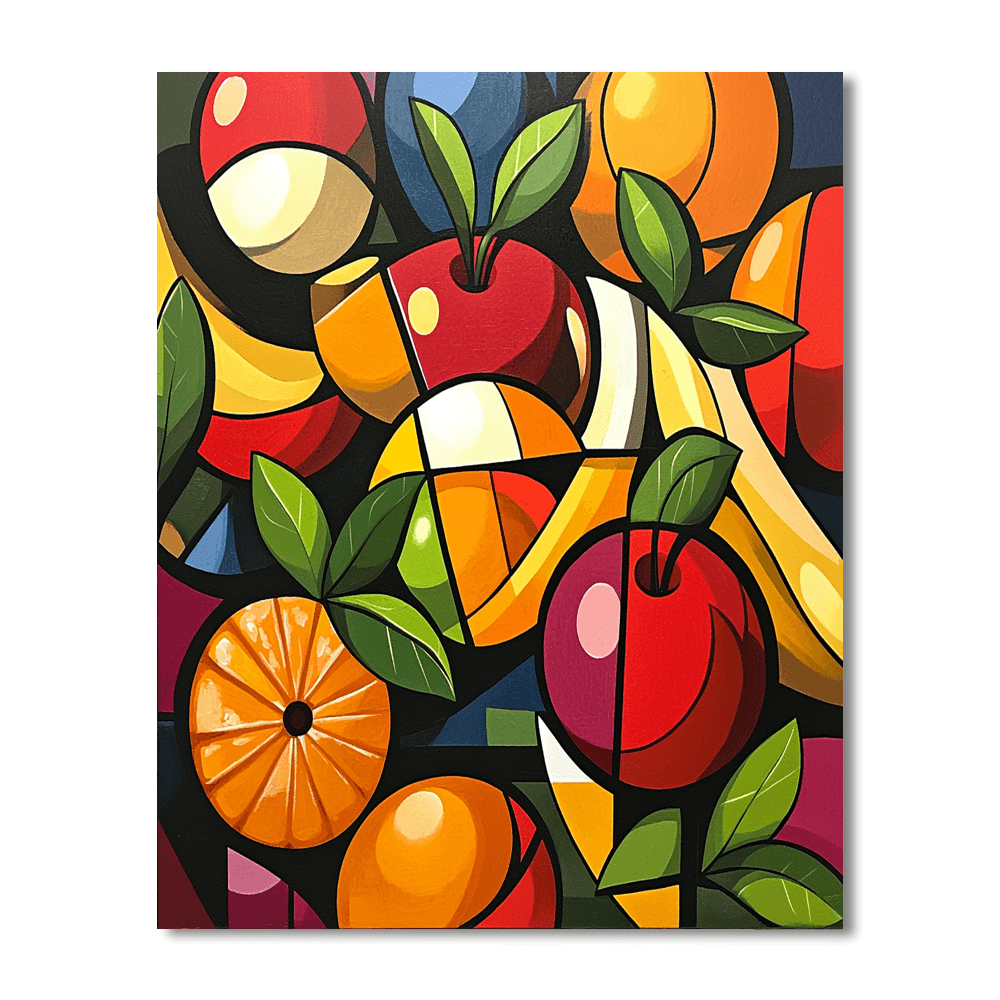 Pablo Picasso Inspired Cubist Fruit Delight  Painting By Numbers Kit