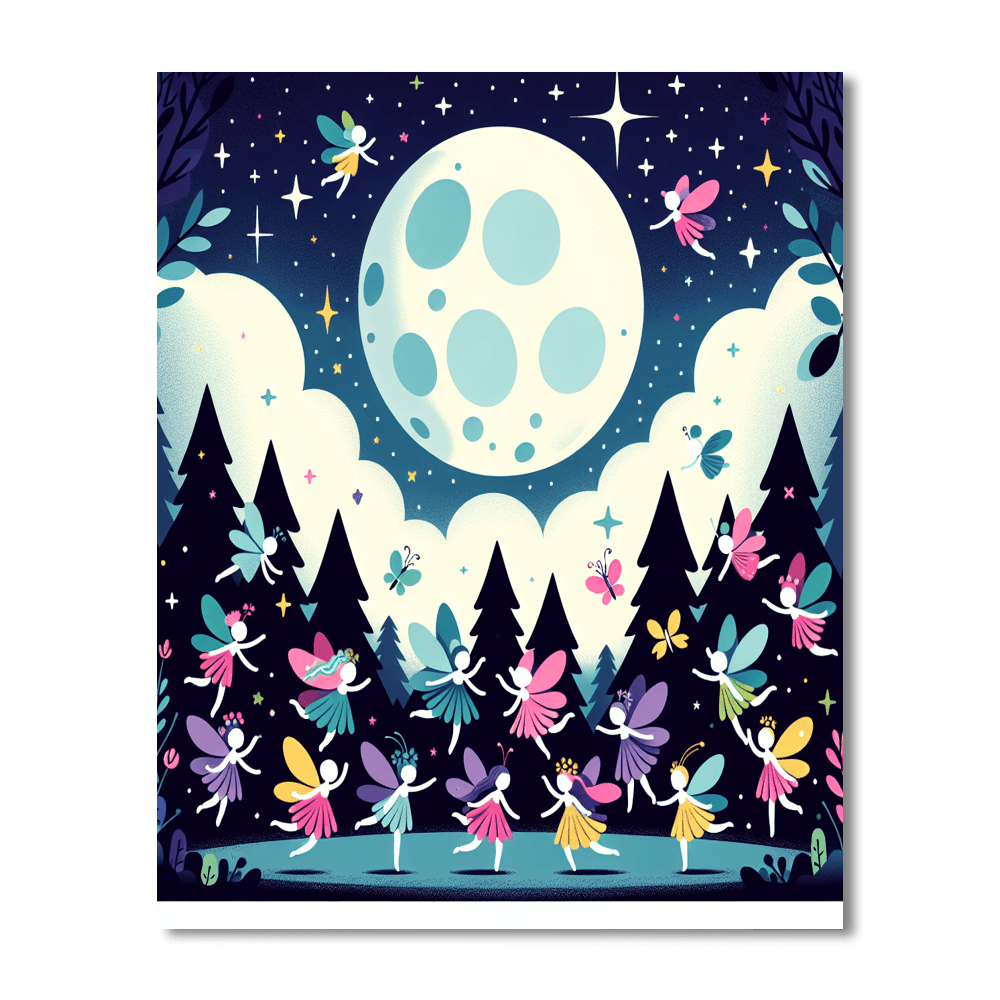 Dancing Fairies Festival Paint By Numbers Art