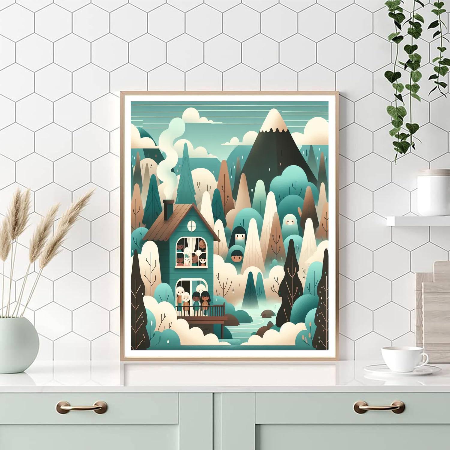 Enchanted Mountain Hideaway Paint By Number