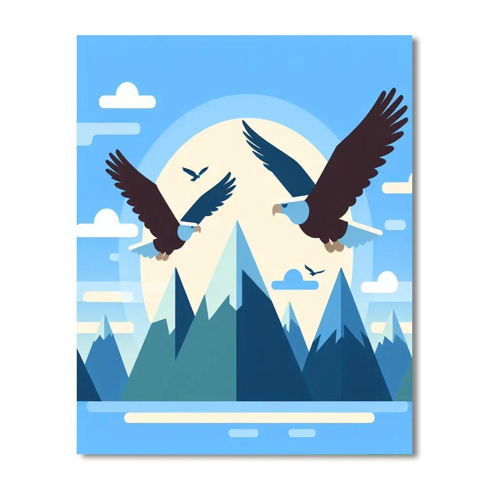Soaring Eagles Paint By Numbers Art