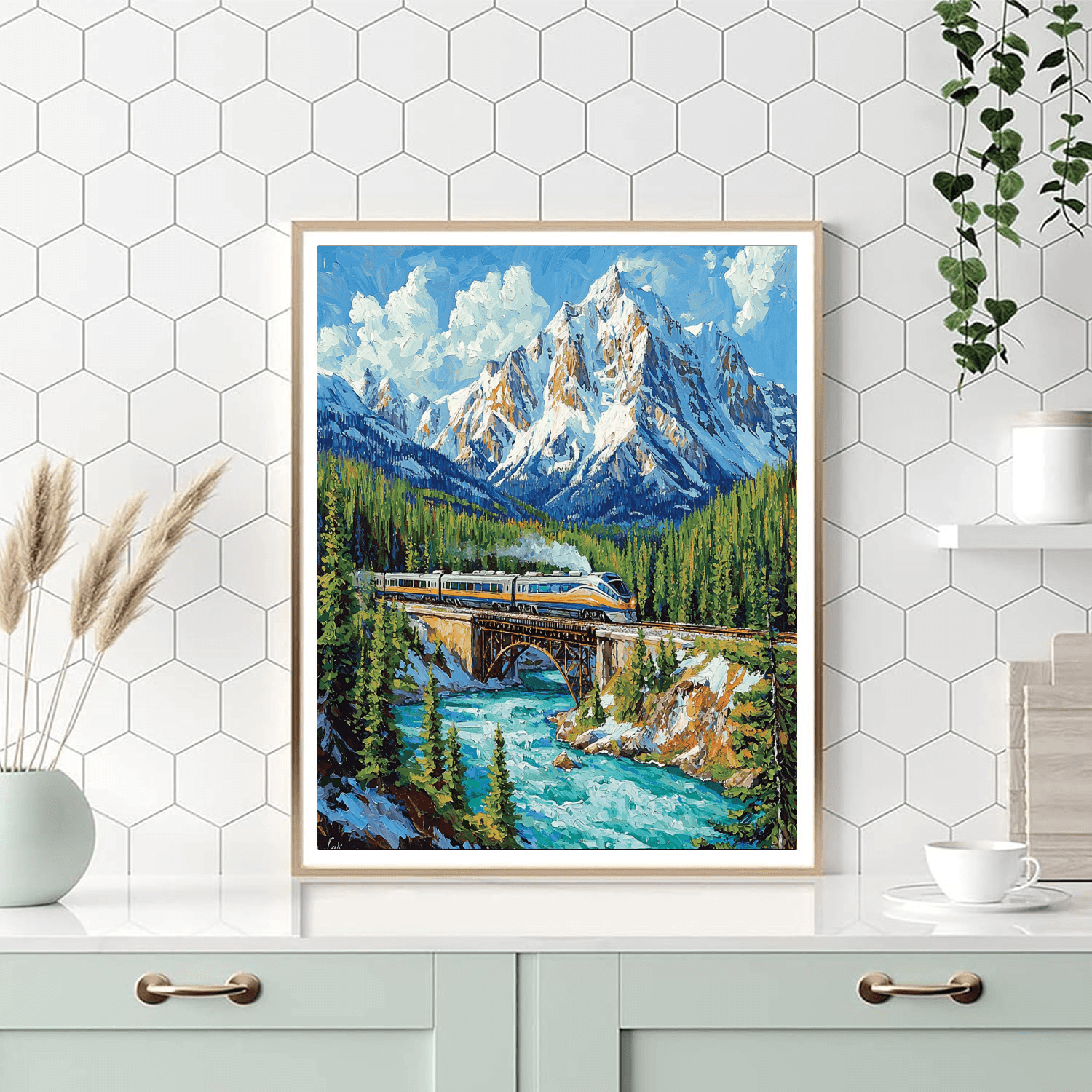 Canadian Rockies Rail Journey Paint By Numbers Kits