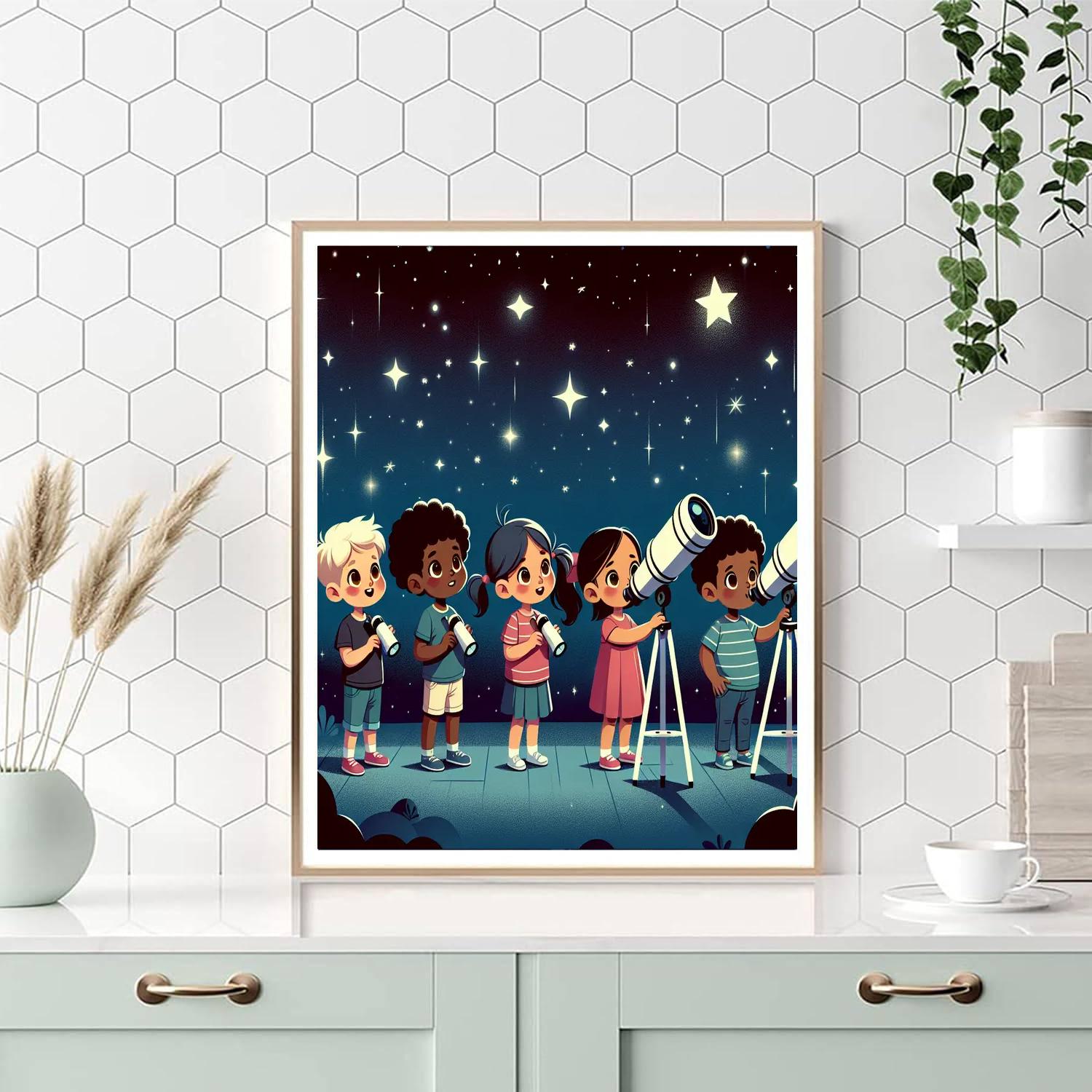 Wishing Star Observatory Number Painting