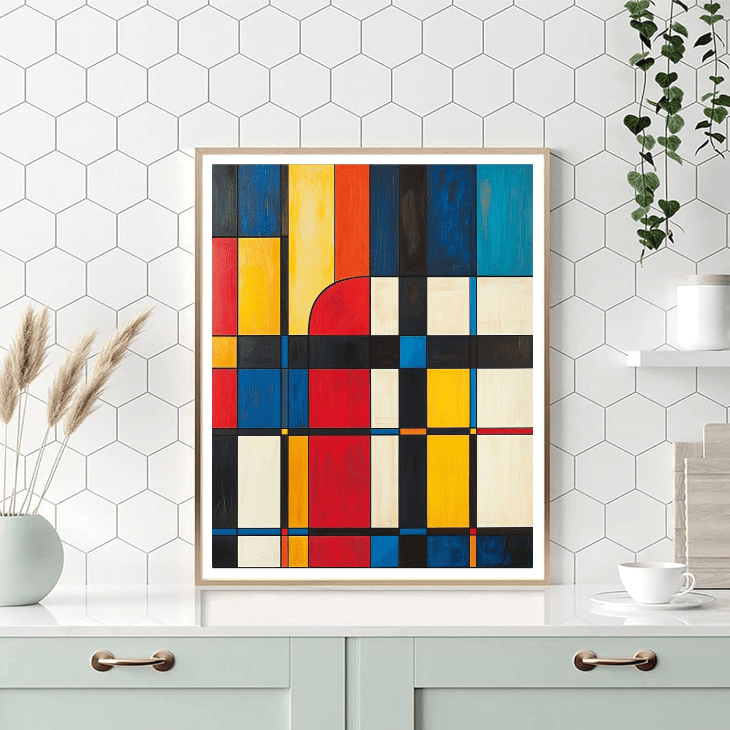 Mondrian Inspired Kaleidoscope Dreams  Painting By Numbers Kit