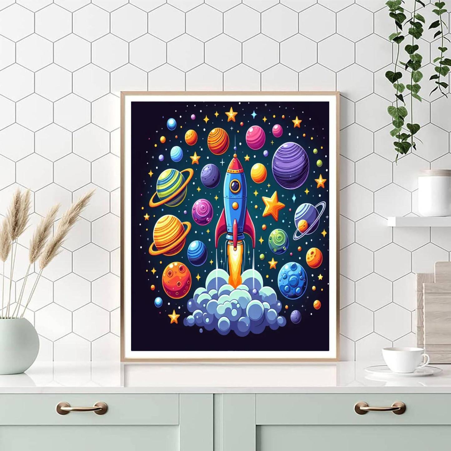 Outer Space Mission Paint By Numbers Kits