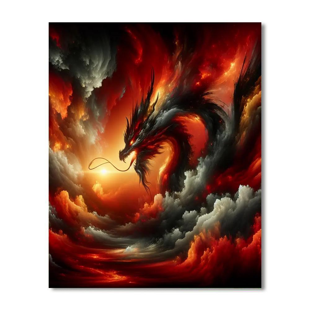 Mystical Dragon Realms Number Painting