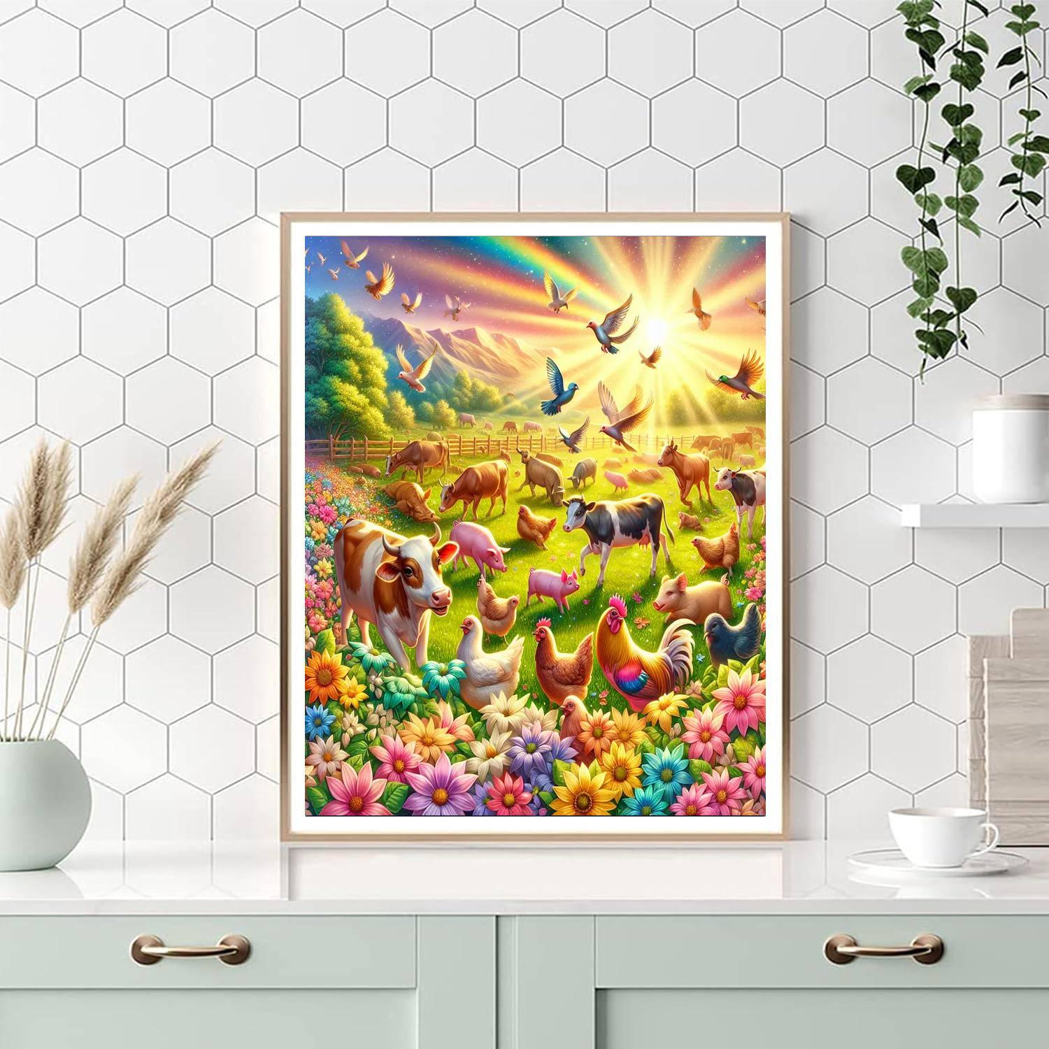 Playful Farmyard Adventures Painting By Numbers Kit