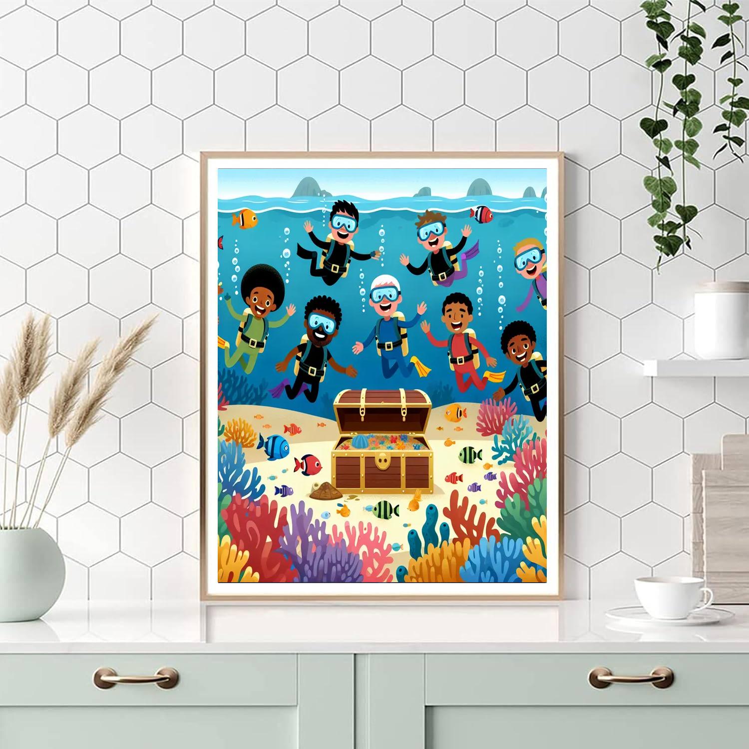 Undersea Treasure Trove Paint By Numbers Art