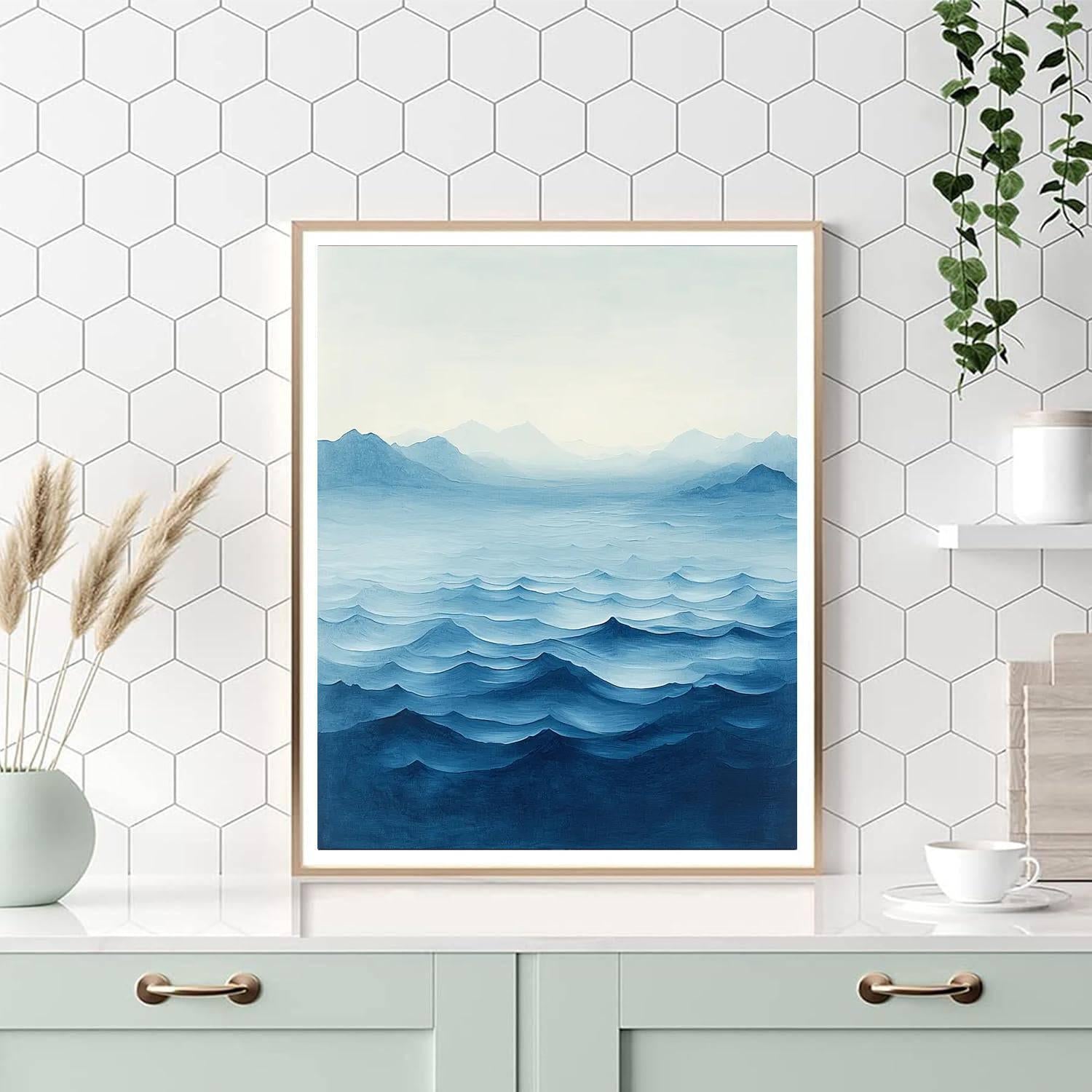 Zhao Mengfu Inspired Ripples Of Serene Waters  Paint By Color