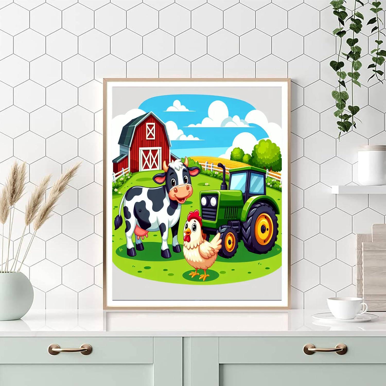 Farm Life Adventure Paint By Numbers Art