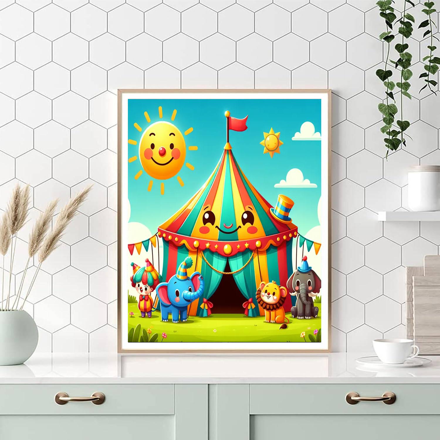 Lively Circus Tent Paint By Color