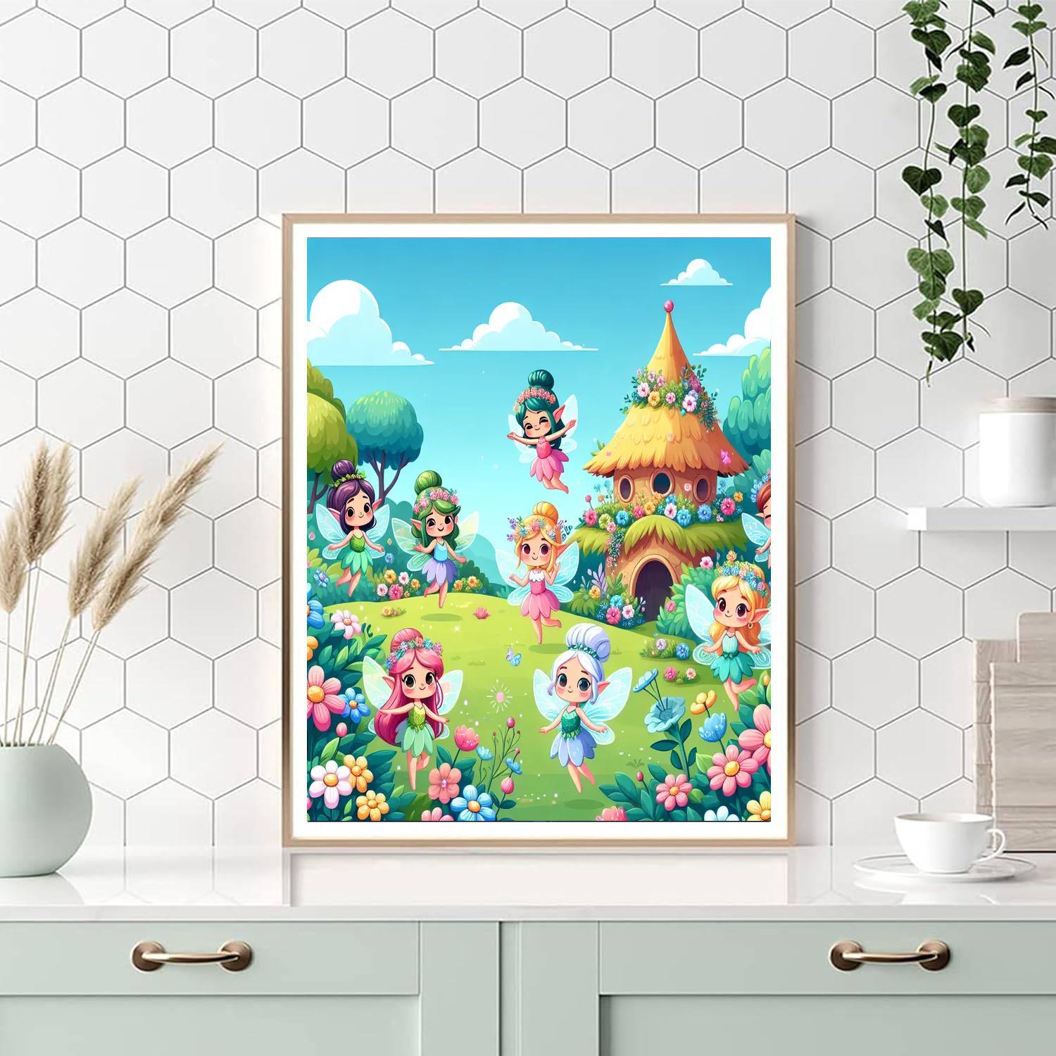 Enchanting Fairy Gardens Paint By Numbers Art
