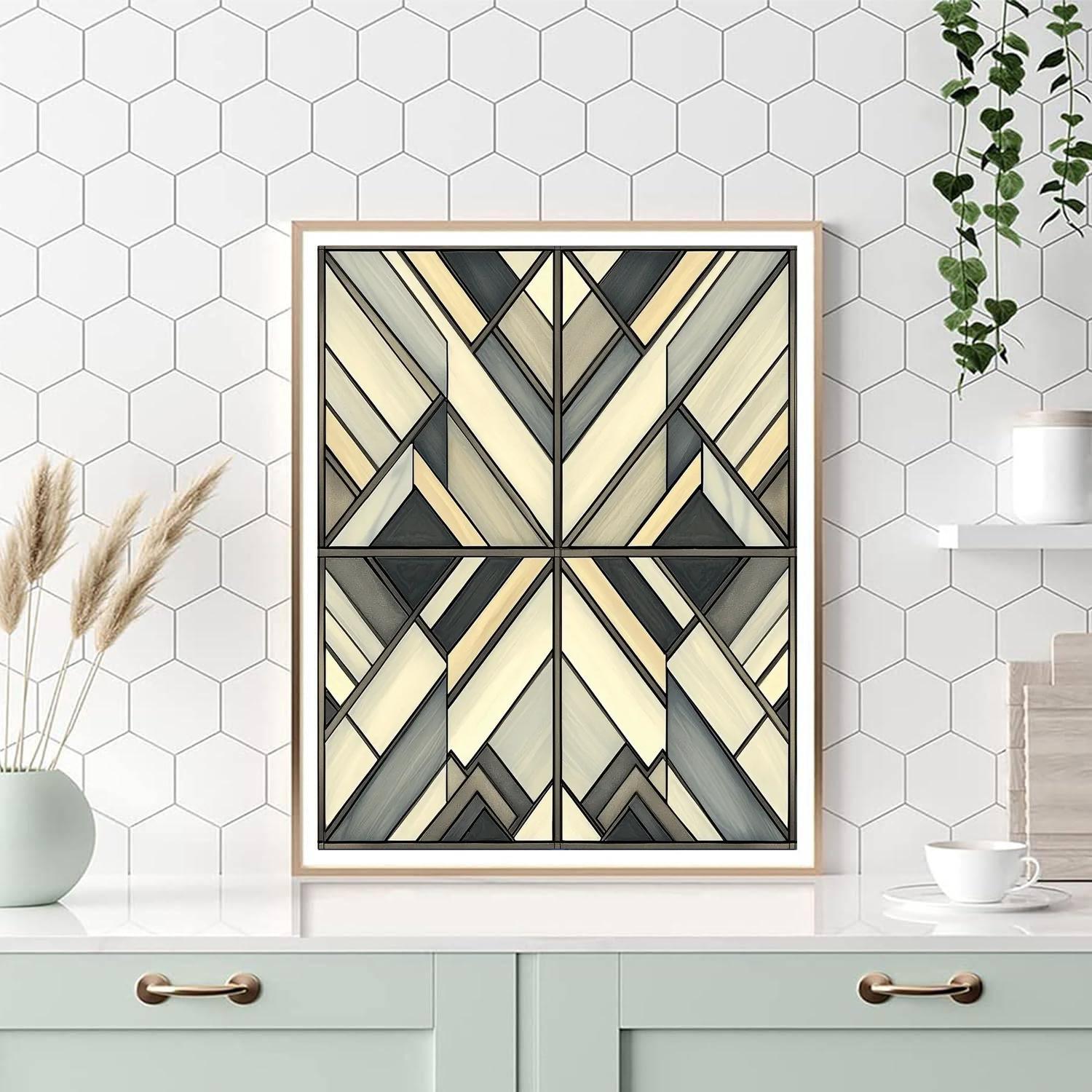 M.C. Escher Inspired Symmetrical Harmony  Number Painting