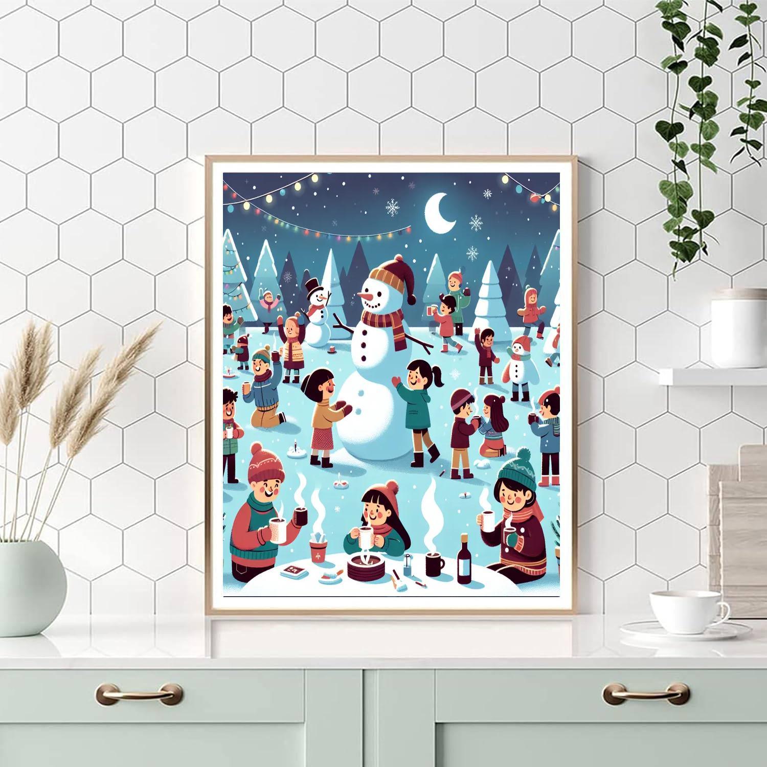 Winter Frost Festival Painting Number Kit