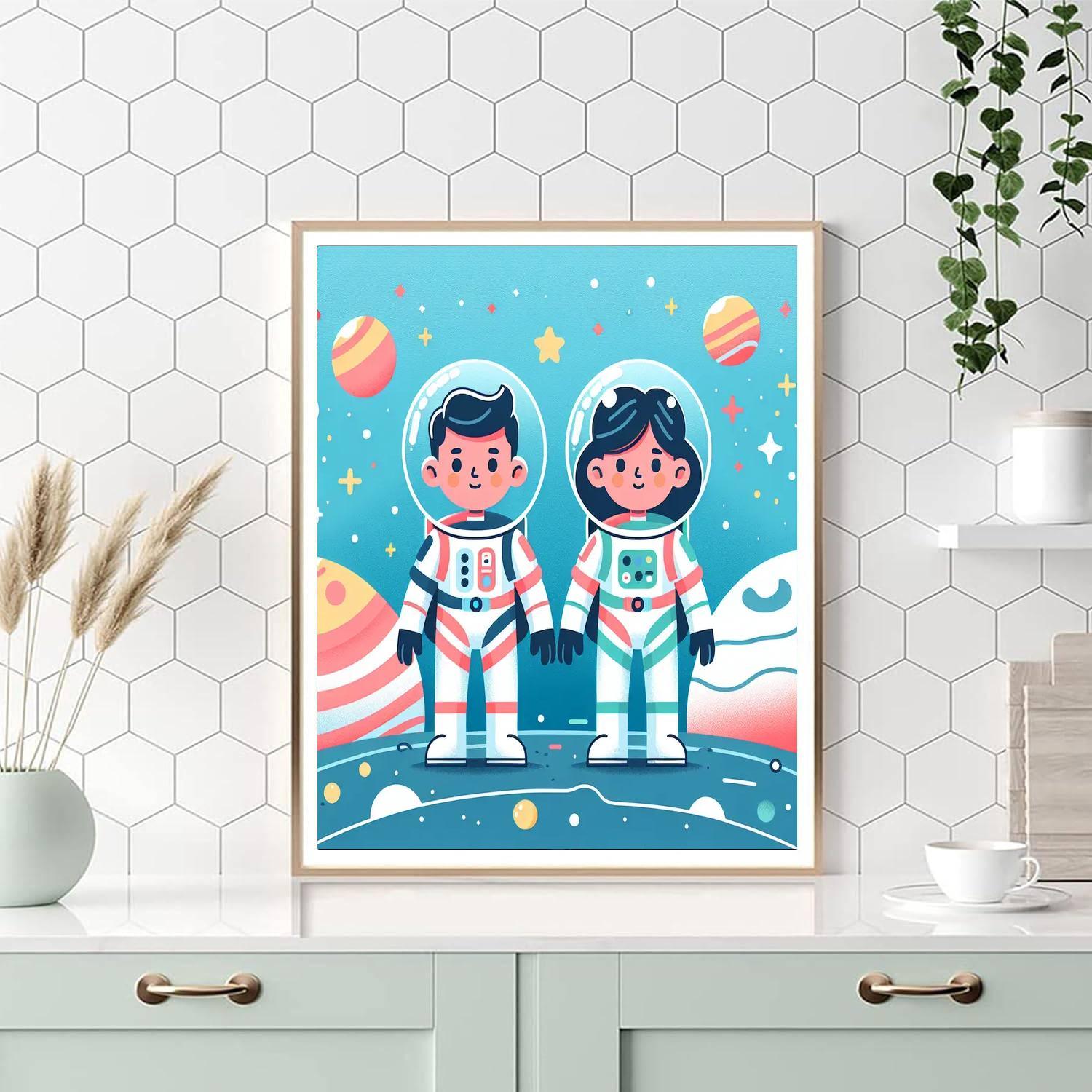 Astronaut Galaxy Exploration Numbered Painting Kits