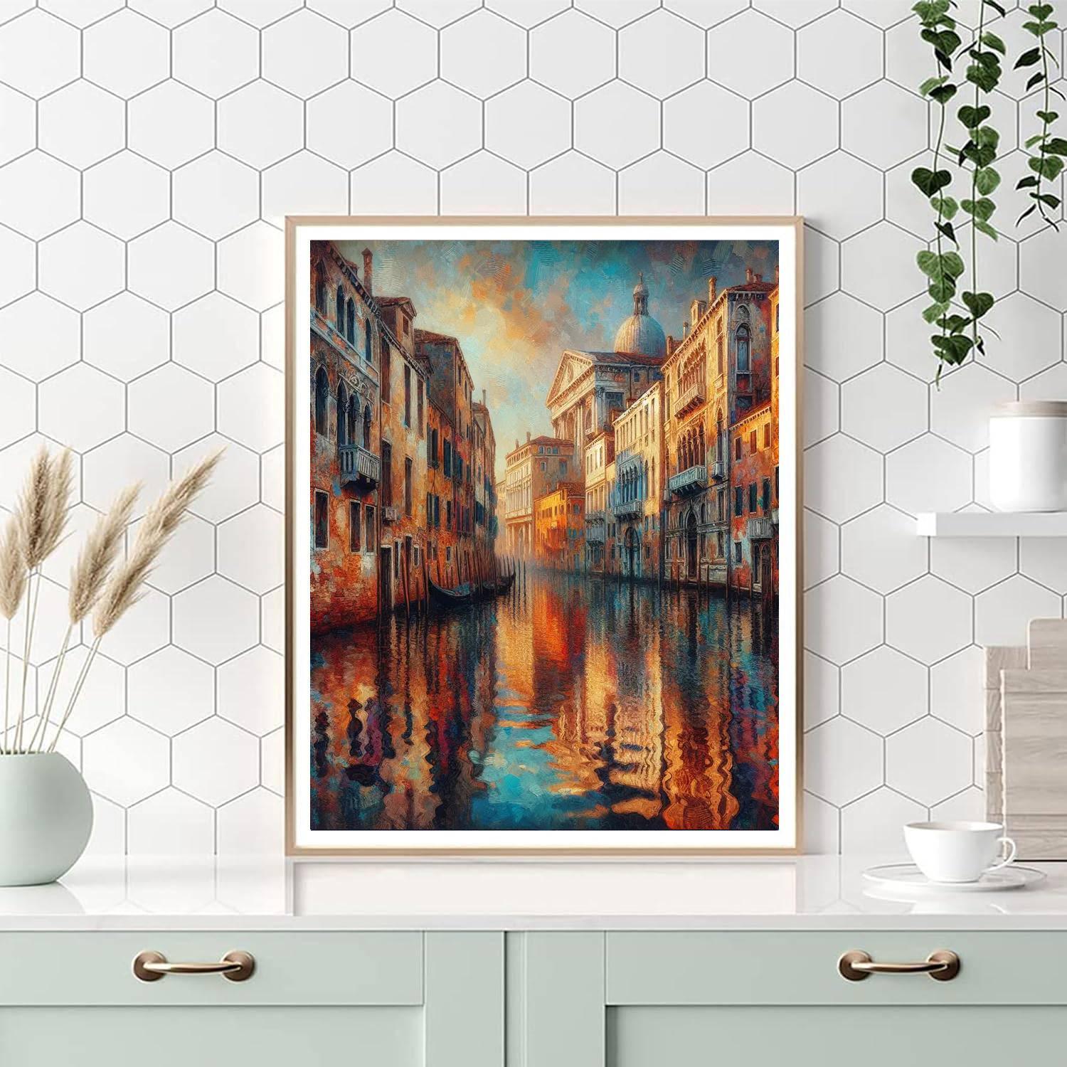Venetian Canal Reflections DIY Paint By Numbers