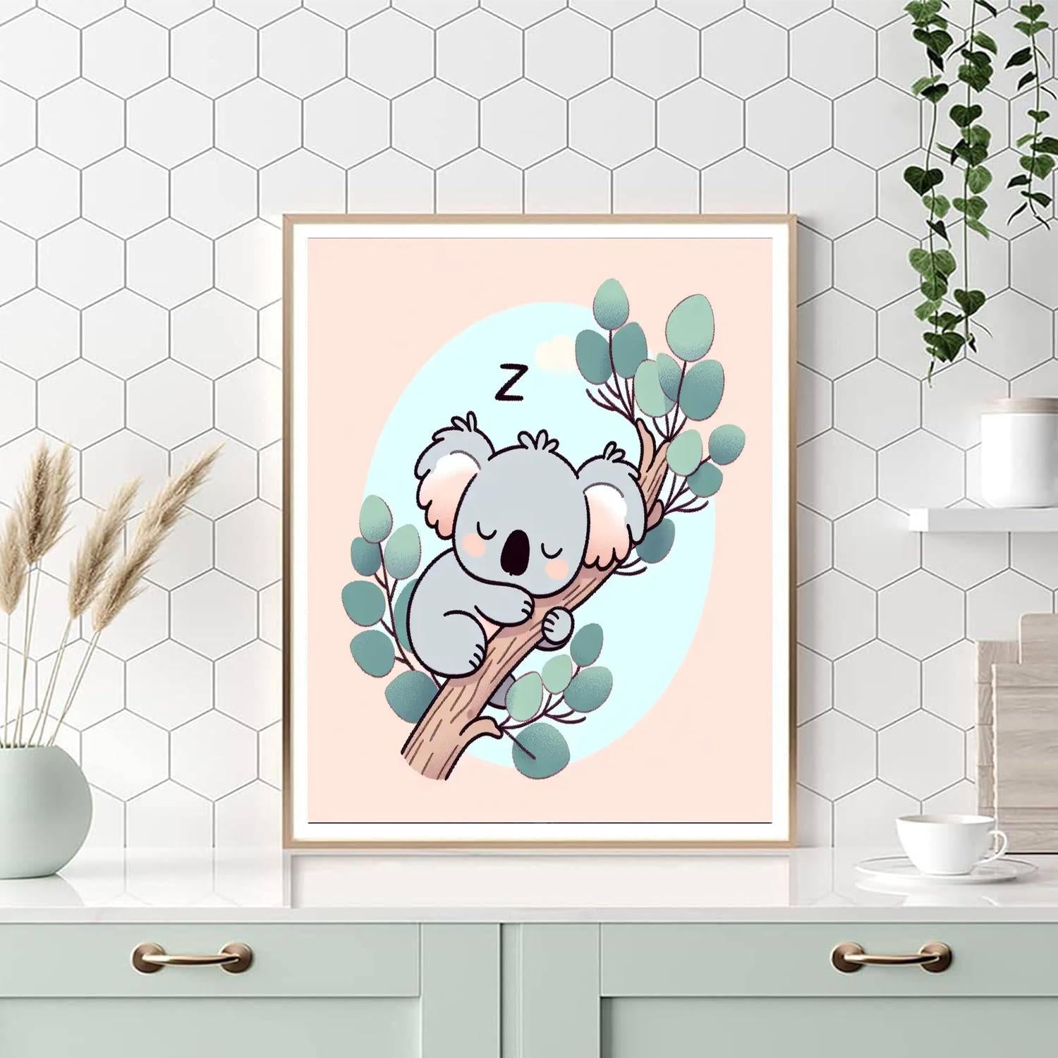 Cheerful Koala Nap Paint By Numbers Kits
