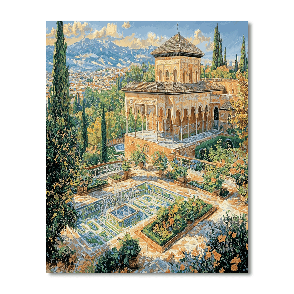 Alhambra - Spain Number Painting