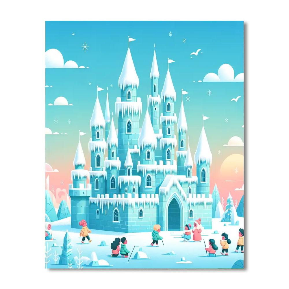 Ice Castle Exploration Number Painting