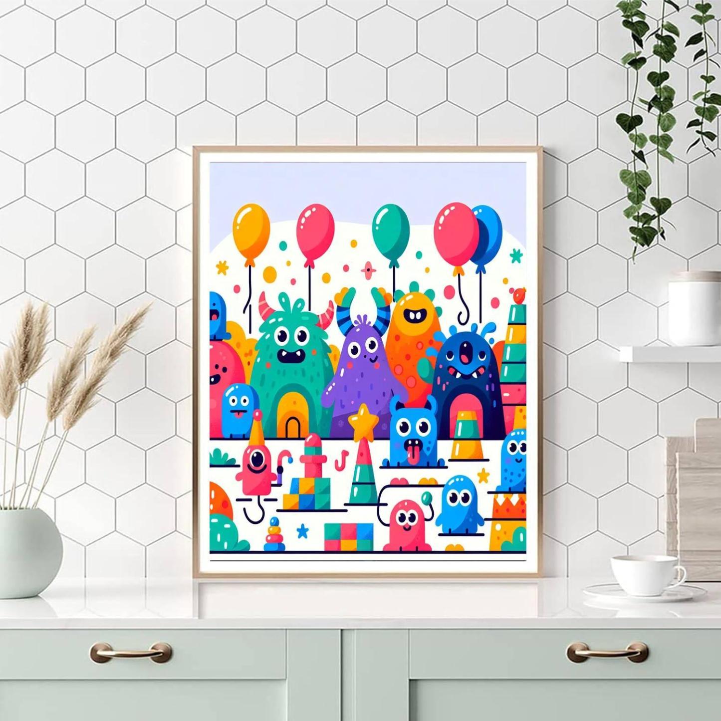 Silly Monster Mashup Numbered Painting Kits