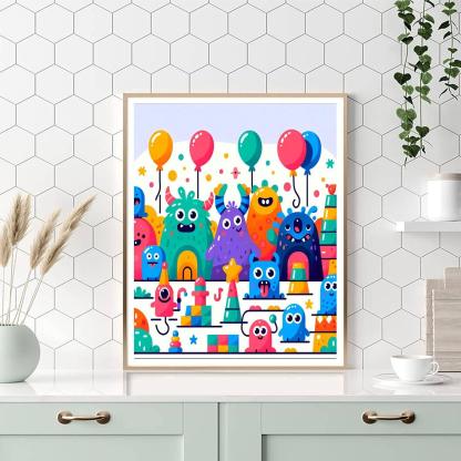 Silly Monster Mashup Numbered Painting Kits
